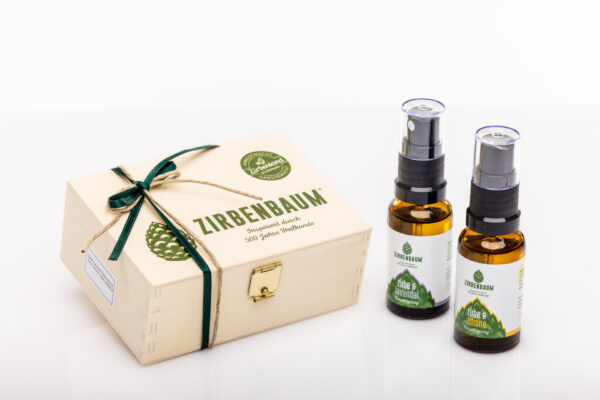 Zirbenbaum_Set_Raumspray_Box_Geschenksbox